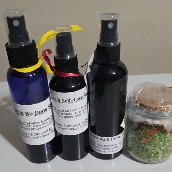 wiccan sprays Other - Set of Witch Bi..h Be Gone, Self Love, Protection & Money Jar